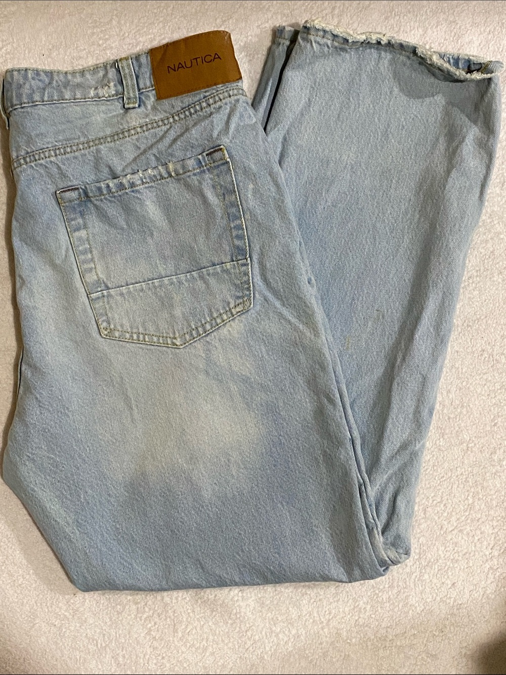 Nautica Men's Light Blue Original Relaxed Fit Denim Jeans 38/32